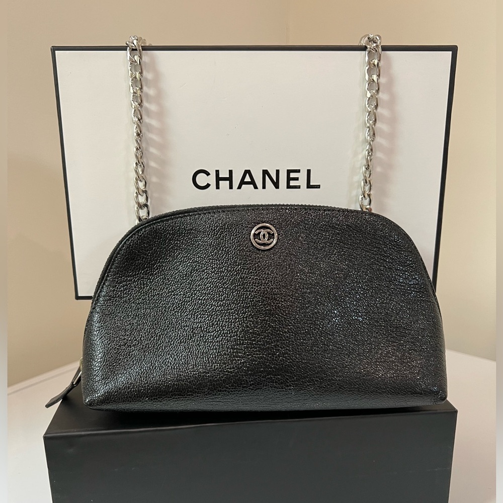 Chanel CC crossbody zip clutch